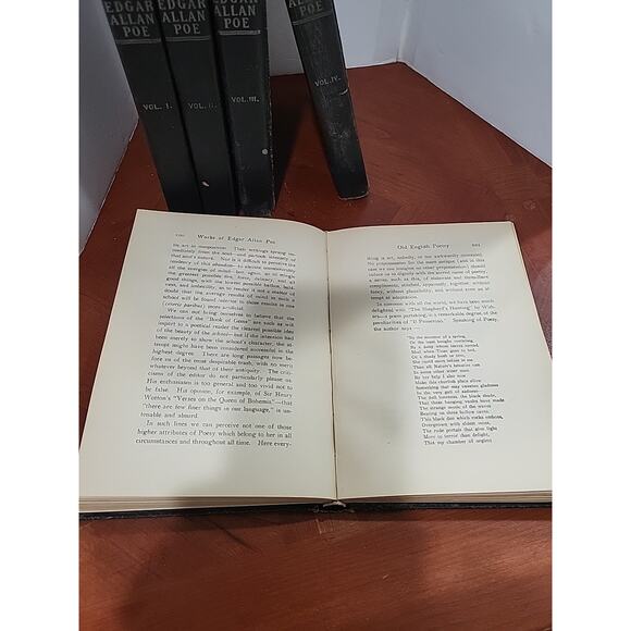 1903 Edgar Allan Poe Raven Edition Complete Set Gothic Horror Stories Book - Picture 4 of 12
